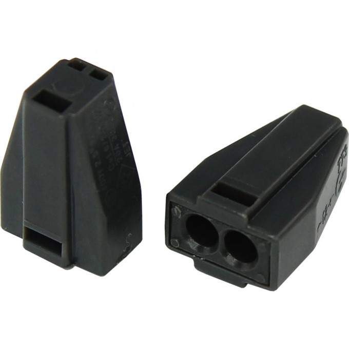 Экспресс-клемма с пастой REXANT СМК 773-302, 2-проводная до 2,5 мм² серая, (блистер 5шт.) 06-0206-A5