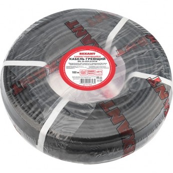 Кабель REXANT SRL 24-2CR 24 Вт/1 м греющий саморегулирующийся экранированный 100 м Кабель REXANT SRL 24-2CR 24 Вт/1 м греющий саморегулирующийся экранированный 100 м