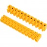 Клеммная винтовая колодка REXANT KВ-40 25-40, ток 100 A, полипропилен желтый (10 шт./уп.) 07-5040-3