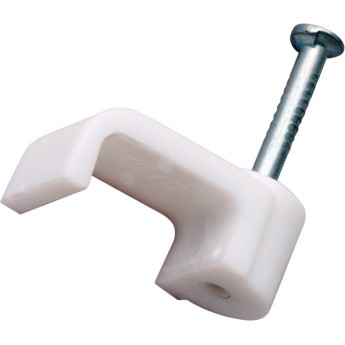 Крепеж кабеля REXANT плоский 8 х 3 мм, белый (упак. 20 шт)