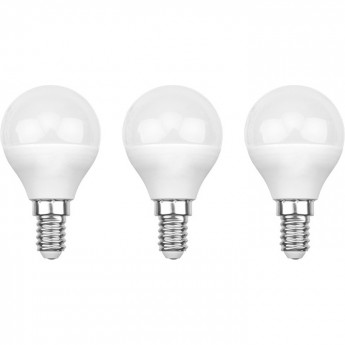 Лампа светодиодная REXANT GL 7.5 Вт E14 2700 K, 3 шт.