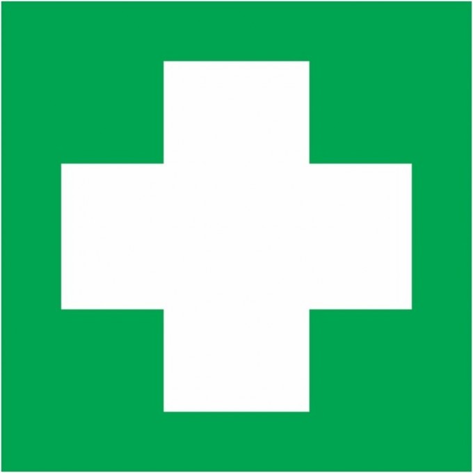 Наклейка REXANT АПТЕЧКА ПЕРВОЙ МЕДИЦИНСКОЙ ПОМОЩИ 100*100 мм 56-0070