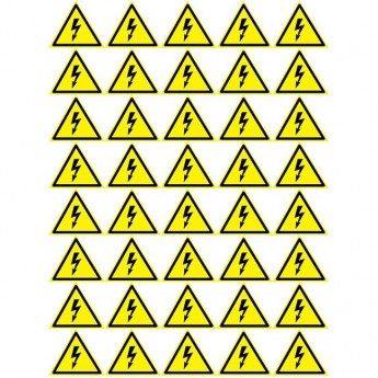 Наклейка REXANT знак электробезопасности «Опасность поражения электротоком» 50х50х50 мм 50шт.