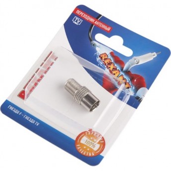 Переходник антенный REXANT гнездо F - гнездо TV