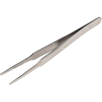 Пинцет прямой REXANT с закругленными кончиками 125 мм (блистер)