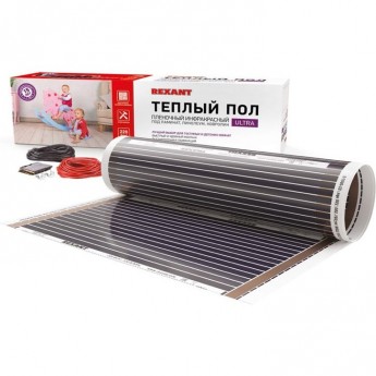 Пленочный теплый пол REXANT ULTRA RXM 220, площадь 14 м², 0.5х28 м, 3080 Вт