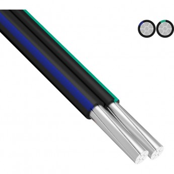 Провод REXANT СИП-4 2x16.0 мм² 25 м