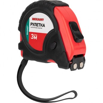 Рулетка измерительная REXANT ПРОФИ магнитная прорезиненный корпус 3 м х 16 мм