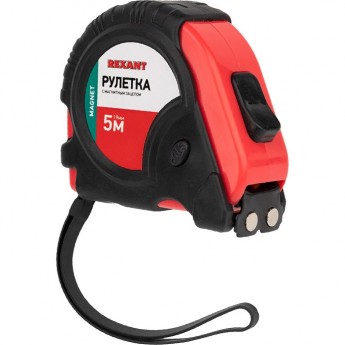 Рулетка измерительная REXANT ПРОФИ магнитная прорезиненный корпус 5 м х 19 мм