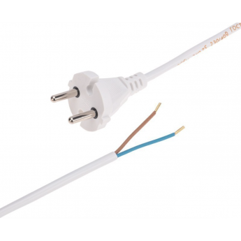 Шнур электрический REXANT с вилкой ПВС 2х0,75 мм² 1,5м, белый