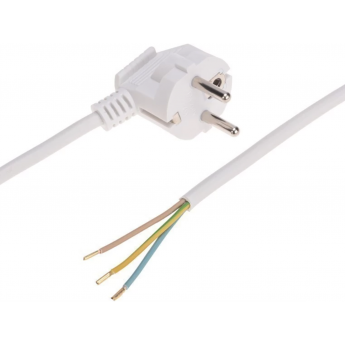 Шнур электрический REXANT с вилкой ПВС 3х1,0 мм2 1,5м, белый