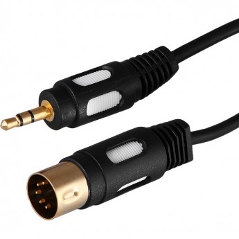 Шнур REXANT DIN 5 Pin - Stereo 3,5мм, 1,5м (GOLD)