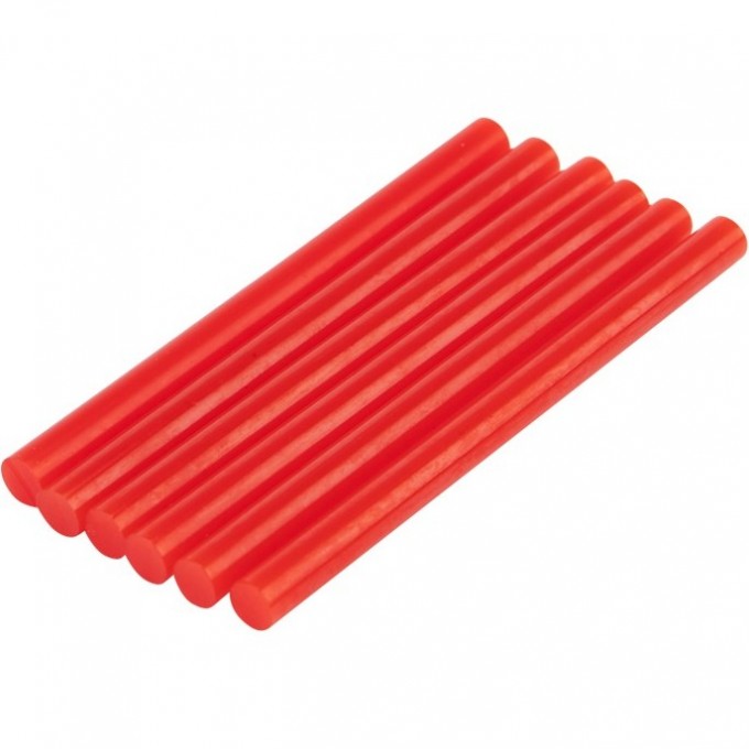 Стержни клеевые REXANT Ø7 мм, 100 мм, красные (6 шт/уп), блистер 09-1019