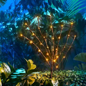 Светильник грунтовый REXANT ВЕРБА, 3000К, встроенный аккумулятор, солнечная панель