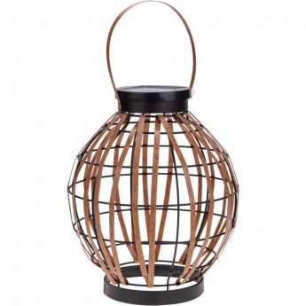 Светильник садовый REXANT БАЛИ БАМБУК, 29 см, 3000К, встроенный аккумулятор, солнечная панель