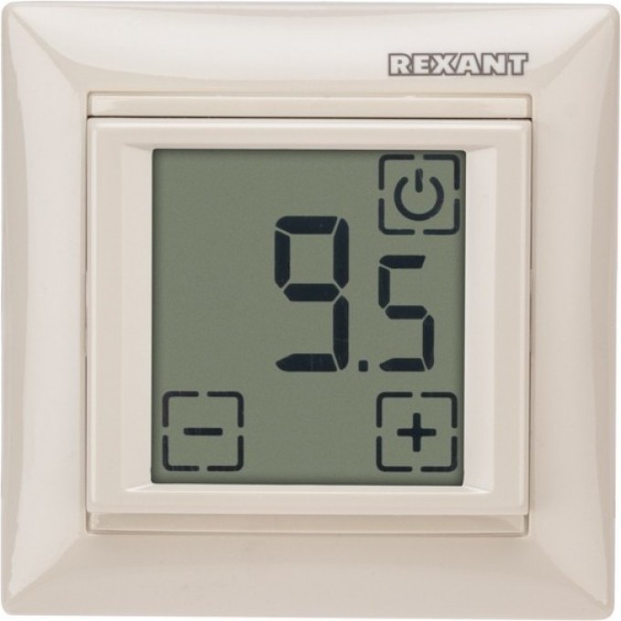 Терморегулятор сенсорный REXANT RX-419B, бежевый, совместим с Legrand серии Valena 51-0585