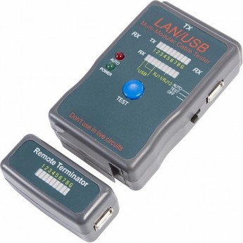 Тестер кабеля REXANT RJ-45+USB 251454 универсальный