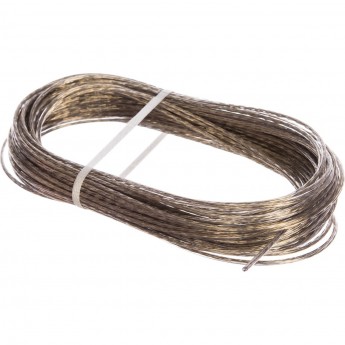 Трос стальной REXANT в ПВХ оплетке d=2,5 мм, прозрачный (моток 20 м)