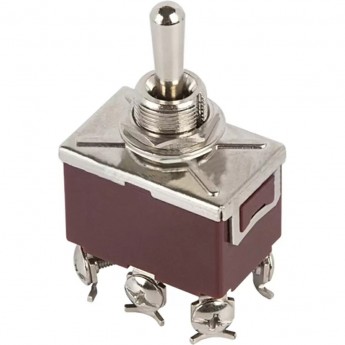 Тумблер REXANT KN-223, 250V 6А (6c) (ON)-OFF-(ON) двухполюсный (в упак. 1шт.)