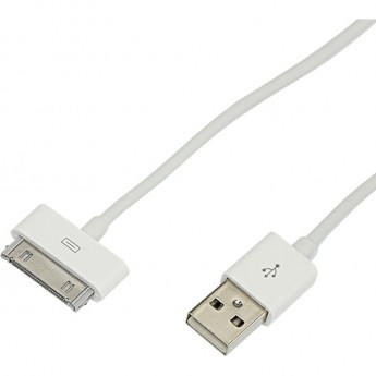 USB кабель REXANT для iPhone 4/4S 30 pin 1 м белый